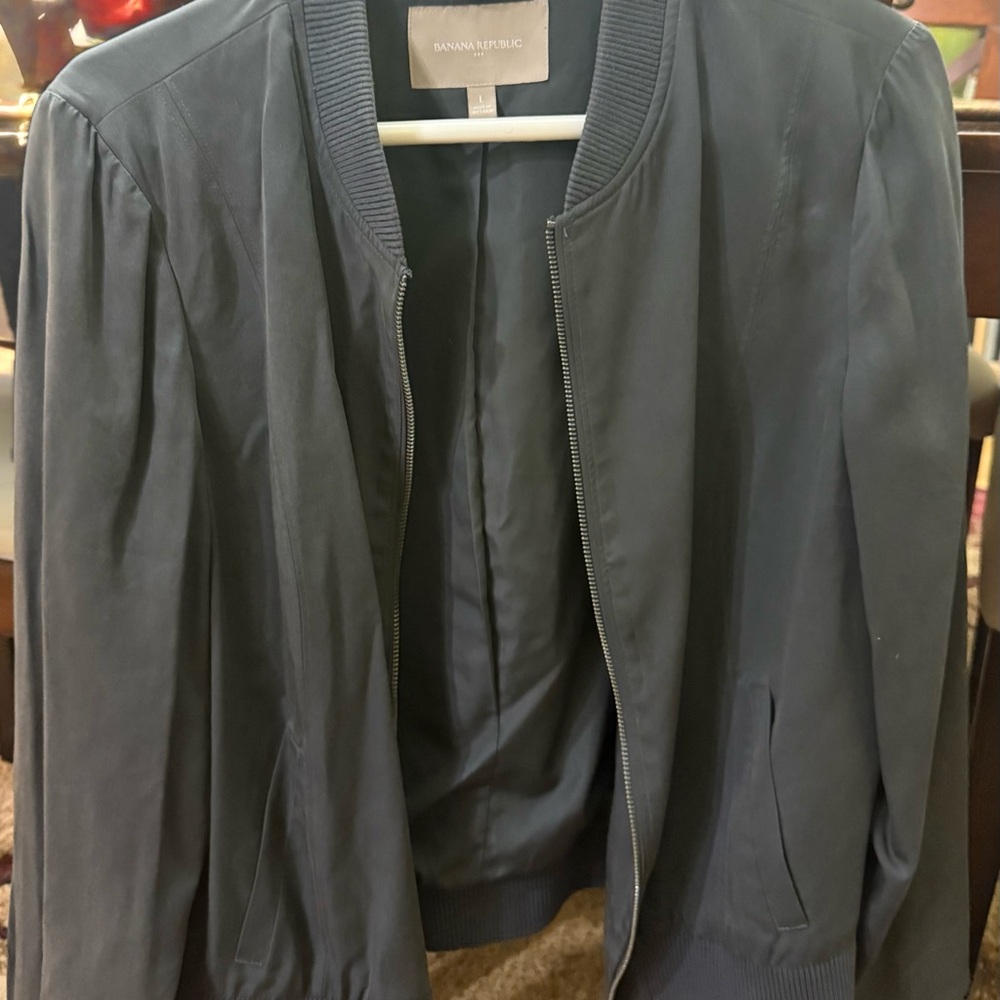 Banana Republic Black Bomber Jacket